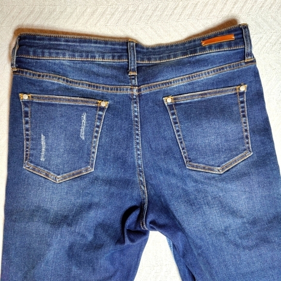 Pilcro & The Letterpress Anthropologie Womens Parallel Raw Hem Straight Jeans 29 - Picture 5 of 15